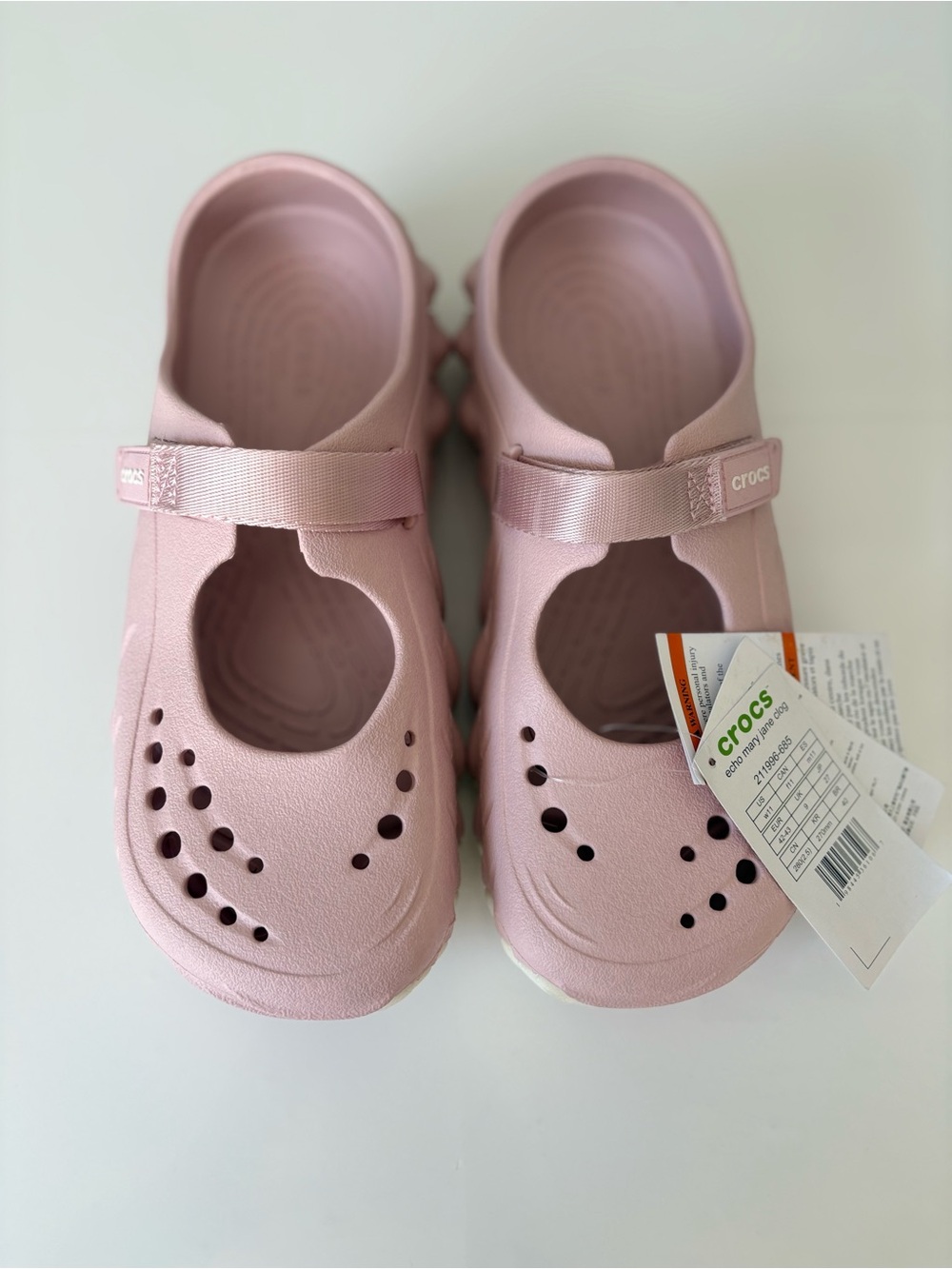 Crocs Echo Mary Jane Clog Pink Women’s Size 11 New With Tags Lightweight Comfort - Picture 12 of 12